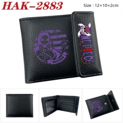 One Piece Anime Litchi Pattern Hidden Buckle Half Fold Printed Wallet 12X10X2CM