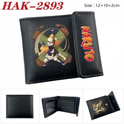 Naruto Anime Litchi Pattern Hidden Buckle Half Fold Printed Wallet 12X10X2CM