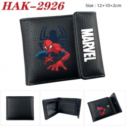 Marvel Anime Litchi Pattern Hidden Buckle Half Fold Printed Wallet 12X10X2CM