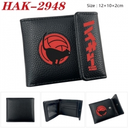 Haikyuu!! Anime Litchi Pattern Hidden Buckle Half Fold Printed Wallet 12X10X2CM