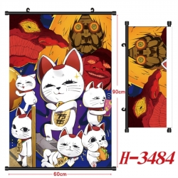 DANDADAN Anime Black Plastic Rod Canvas Painting Wall Scroll 60X90CM