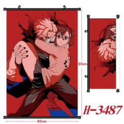DANDADAN Anime Black Plastic Rod Canvas Painting Wall Scroll 60X90CM