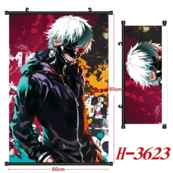 Tokyo Ghoul Anime Black Plastic Rod Canvas Painting Wall Scroll 60X90CM