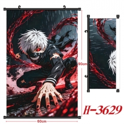 Tokyo Ghoul Anime Black Plastic Rod Canvas Painting Wall Scroll 60X90CM
