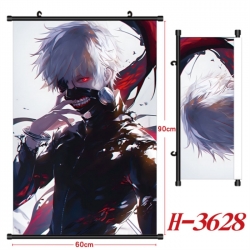 Tokyo Ghoul Anime Black Plastic Rod Canvas Painting Wall Scroll 60X90CM