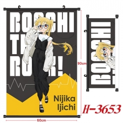 BOCCHI THE ROCK! Anime Black Plastic Rod Canvas Painting Wall Scroll 60X90CM