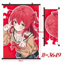 BOCCHI THE ROCK! Anime Black Plastic Rod Canvas Painting Wall Scroll 60X90CM