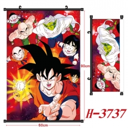 DRAGON BALL Anime Black Plastic Rod Canvas Painting Wall Scroll 60X90CM