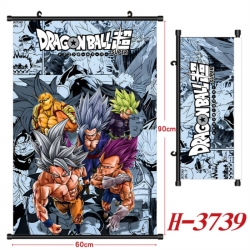 DRAGON BALL Anime Black Plastic Rod Canvas Painting Wall Scroll 60X90CM