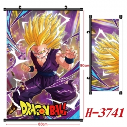 DRAGON BALL Anime Black Plastic Rod Canvas Painting Wall Scroll 60X90CM