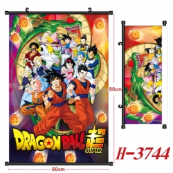 DRAGON BALL Anime Black Plastic Rod Canvas Painting Wall Scroll 60X90CM
