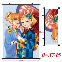 The Legend of Zelda Anime Black Plastic Rod Canvas Painting Wall Scroll 60X90CM