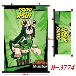 My Hero Academia Anime Black Plastic Rod Canvas Painting Wall Scroll 60X90CM