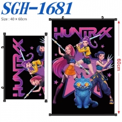 K-Pop Demon Hunters Anime digital printed pole style hanging picture Wall Scroll 40x60cm