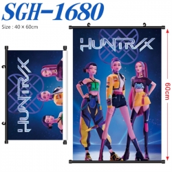 K-Pop Demon Hunters Anime digital printed pole style hanging picture Wall Scroll 40x60cm