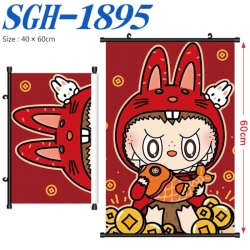 Labubu Anime digital printed pole style hanging picture Wall Scroll 40x60cm