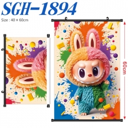 Labubu Anime digital printed pole style hanging picture Wall Scroll 40x60cm