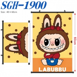 Labubu Anime digital printed pole style hanging picture Wall Scroll 40x60cm