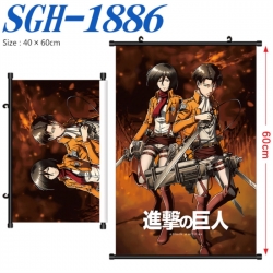 Shingeki no Kyojin Anime digital printed pole style hanging picture Wall Scroll 40x60cm