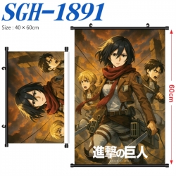 Shingeki no Kyojin Anime digital printed pole style hanging picture Wall Scroll 40x60cm