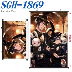 Kuroshitsuji Anime digital printed pole style hanging picture Wall Scroll 40x60cm