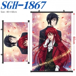 Kuroshitsuji Anime digital printed pole style hanging picture Wall Scroll 40x60cm