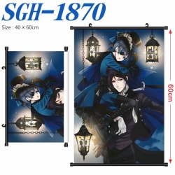 Kuroshitsuji Anime digital printed pole style hanging picture Wall Scroll 40x60cm