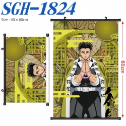 Demon Slayer Kimets Anime digital printed pole style hanging picture Wall Scroll 40x60cm