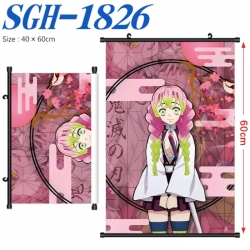 Demon Slayer Kimets Anime digital printed pole style hanging picture Wall Scroll 40x60cm