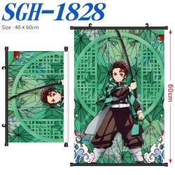 Demon Slayer Kimets Anime digital printed pole style hanging picture Wall Scroll 40x60cm