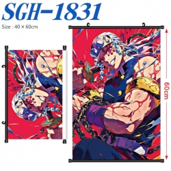 Demon Slayer Kimets Anime digital printed pole style hanging picture Wall Scroll 40x60cm