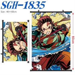 Demon Slayer Kimets Anime digital printed pole style hanging picture Wall Scroll 40x60cm