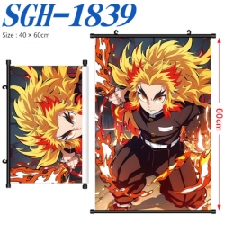 Demon Slayer Kimets Anime digital printed pole style hanging picture Wall Scroll 40x60cm