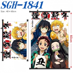 Demon Slayer Kimets Anime digital printed pole style hanging picture Wall Scroll 40x60cm