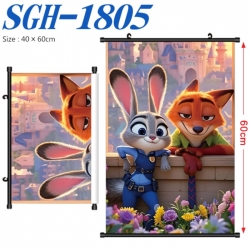 Zootopia Anime digital printed pole style hanging picture Wall Scroll 40x60cm