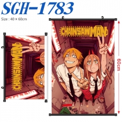 Chainsaw Man Anime digital printed pole style hanging picture Wall Scroll 40x60cm