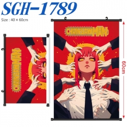 Chainsaw Man Anime digital printed pole style hanging picture Wall Scroll 40x60cm