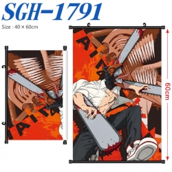 Chainsaw Man Anime digital printed pole style hanging picture Wall Scroll 40x60cm