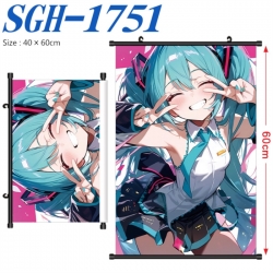 Hatsune Miku Anime digital printed pole style hanging picture Wall Scroll 40x60cm