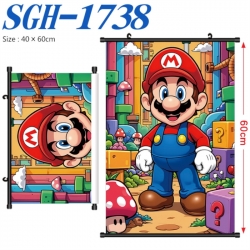 Super Mario Anime digital printed pole style hanging picture Wall Scroll 40x60cm