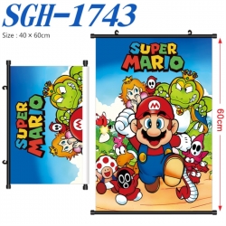 Super Mario Anime digital printed pole style hanging picture Wall Scroll 40x60cm