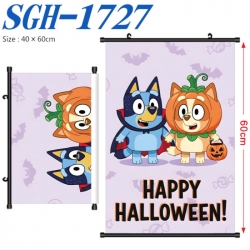 Bluey Anime digital printed pole style hanging picture Wall Scroll 40x60cm