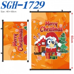 Bluey Anime digital printed pole style hanging picture Wall Scroll 40x60cm