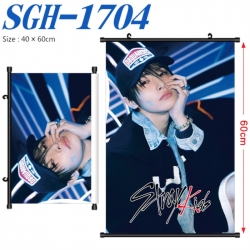 StrayKids Anime digital printed pole style hanging picture Wall Scroll 40x60cm