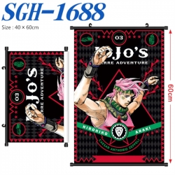 JoJos Bizarre Adventure Anime digital printed pole style hanging picture Wall Scroll 40x60cm