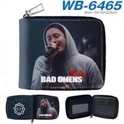 Bad Omens Anime color short full zip folding wallet 10x12x2.5cm