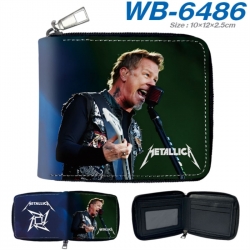 Metallica Anime color short full zip folding wallet 10x12x2.5cm