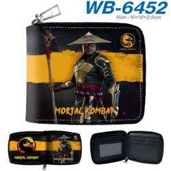 Mortal Komba Anime color short full zip folding wallet 10x12x2.5cm
