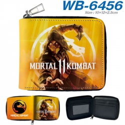 Mortal Komba Anime color short full zip folding wallet 10x12x2.5cm