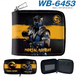 Mortal Komba Anime color short full zip folding wallet 10x12x2.5cm